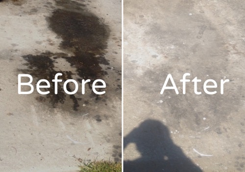 remove oil stains from concrete floors